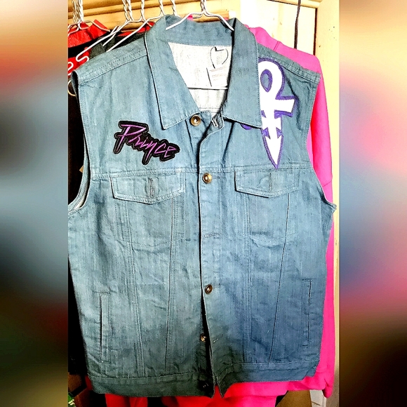 NEW! PRINCE ~"THE SYMBOL"~ Denim Vest! (2XL). Unisex - Picture 8 of 9